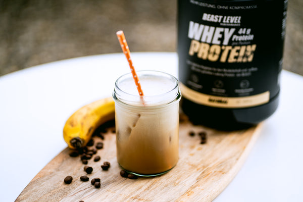 Protein banana cream iced coffee